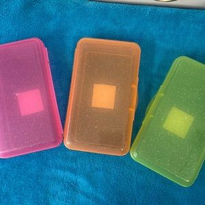 Pencil boxes.